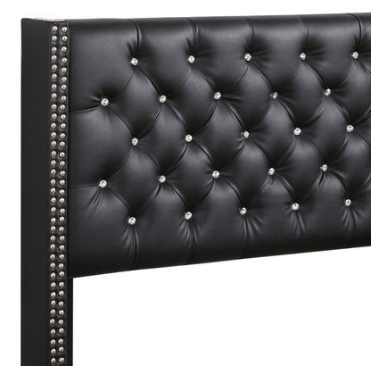 Glory Furniture - Julie - Faux Crystals Tufted Upholstered Bed