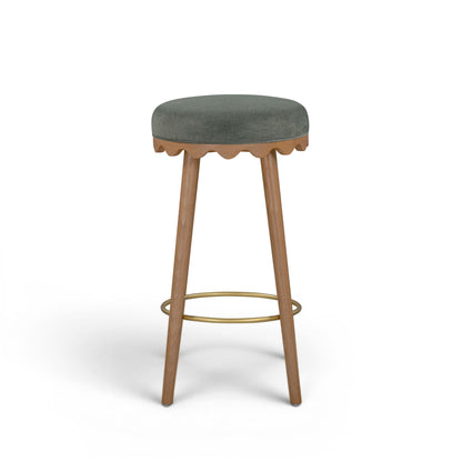 Oodle - Performance Vegan Mohair Light Walnut Stool