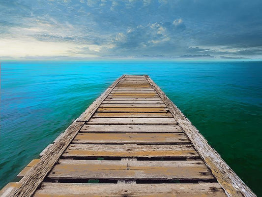 Ocean So Blue By Mike Calascibetta (Small) - Blue