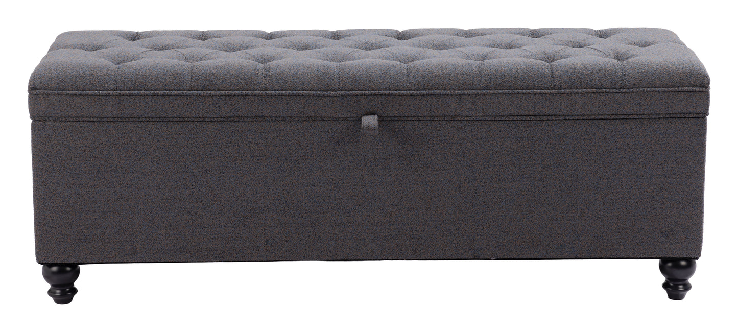 Halifax - Storage Bench - Gravel Gray