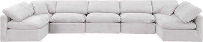 Indulge - Velvet 7 Piece Modular U-Shaped Sectional