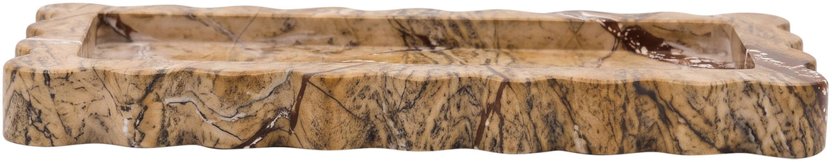 Josie - Genuine Marble Tray - Brown