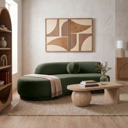 Avra - 86" Velvet Performance Fabric Upholstered Sofa
