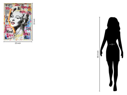 Neon Glamour Muse - 25" x 33" Framed Wall Art