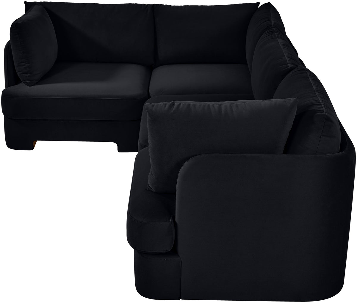 Hammond - Velvet Performance Fabric Upholstered 4 Piece Sectional