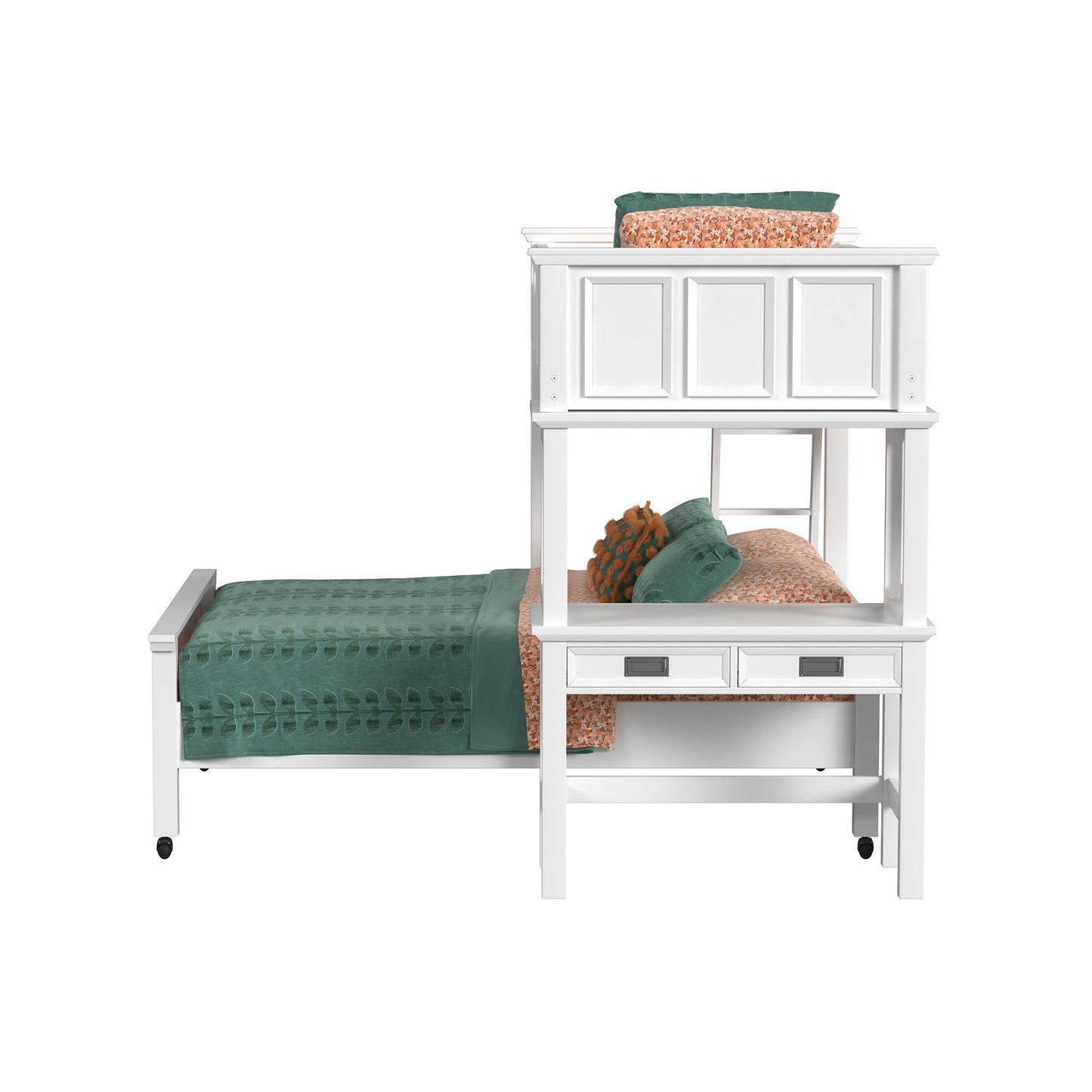Hampton Kids - Loft With Ladder And Desk With Speaker Bedroom Set