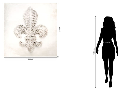 Tempered Glass With Foil & Rhinestones - Fleur in Gems - White