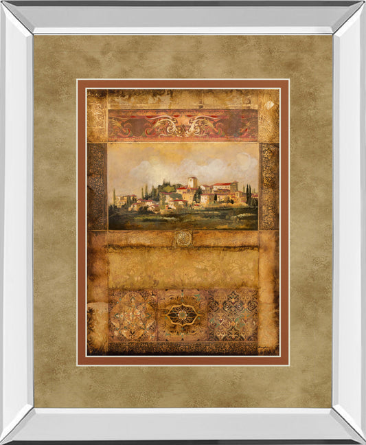 Centimento I By Douglas - Mirror Framed Print Wall Art - Light Brown