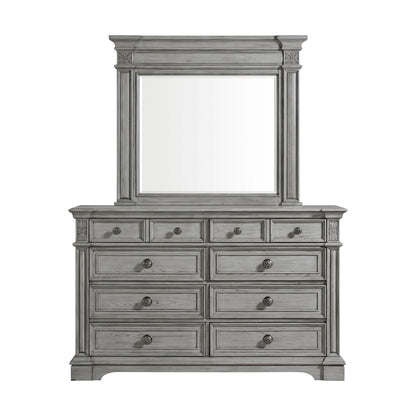 Glenmore - Dresser And Mirror Set - Aged Gray