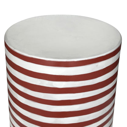 Tempest - Ceramic Table - Red Stripes