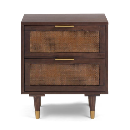 Sierra - 2-Drawer Nightstand - Dark Chocolate Brown