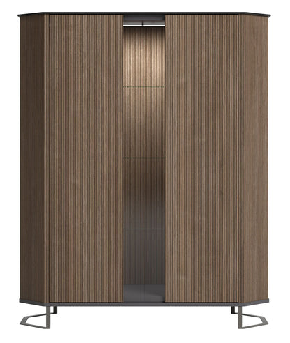 Hexagon - 2 Door Cabinet - Dark Brown