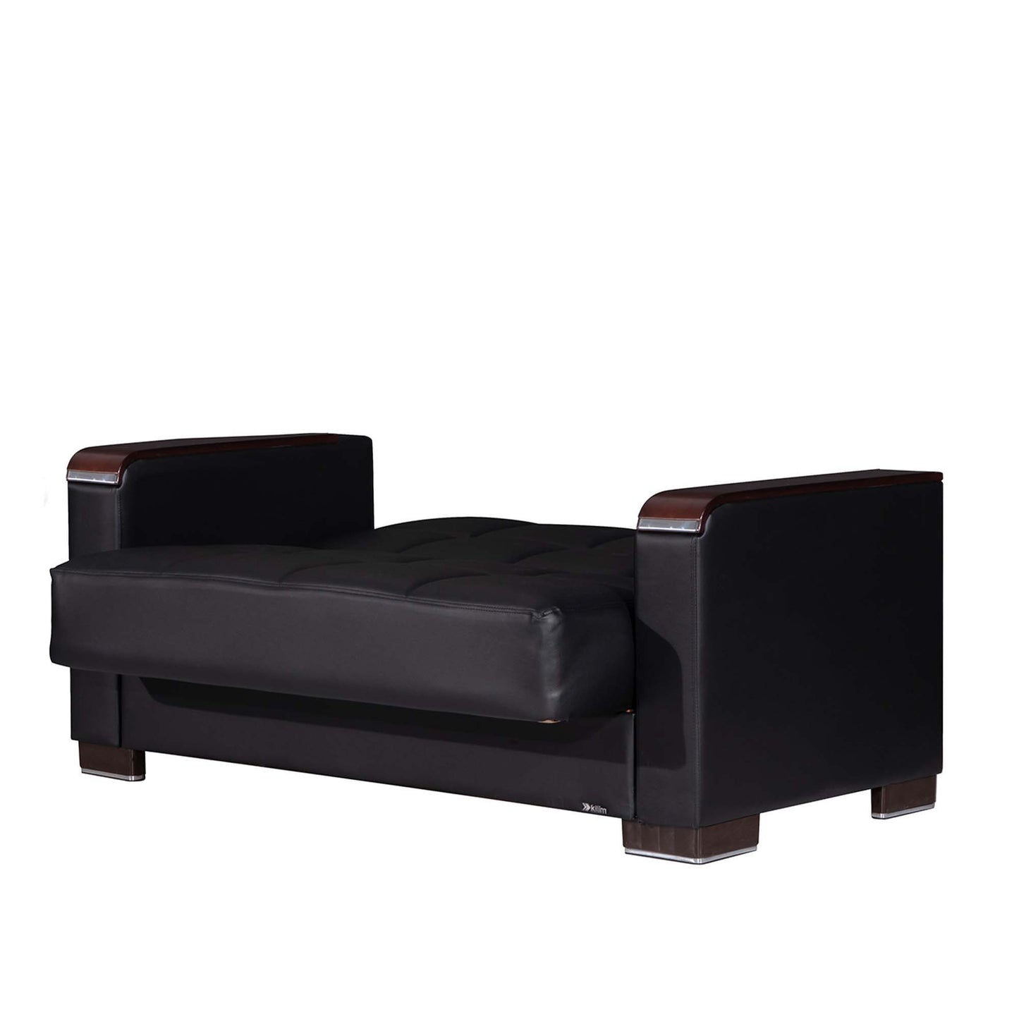 Ottomanson Armada X - Upholstered Convertible Wood Trimmed Loveseat With Storage