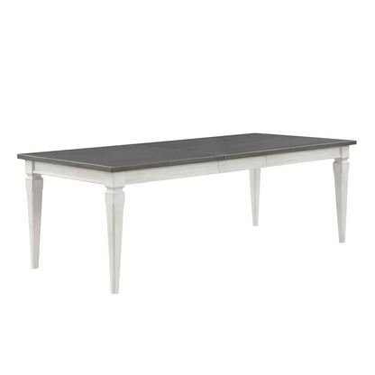 Katia - Dining Table With Leaf - Rustic Gray & Weathered White