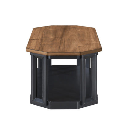 Decker - 3 Piece Occasional Set (1 Coffee & 2 End Tables) - Brown / Black