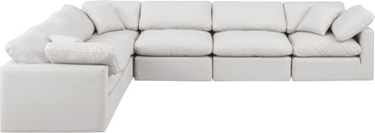 Indulge - Faux Leather 6 Piece Modular Corner Sectional