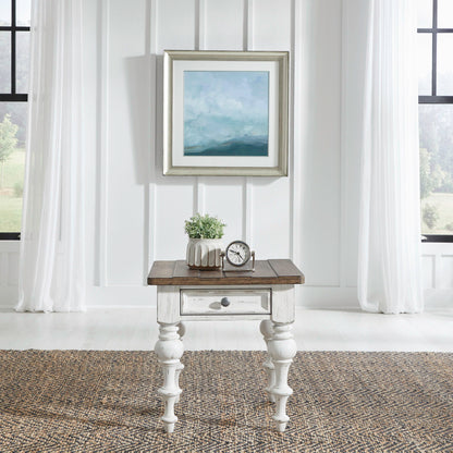 River Place - End Table - White