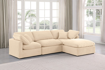 Indulge - Velvet 4 Piece Modular Sectional With Chaise