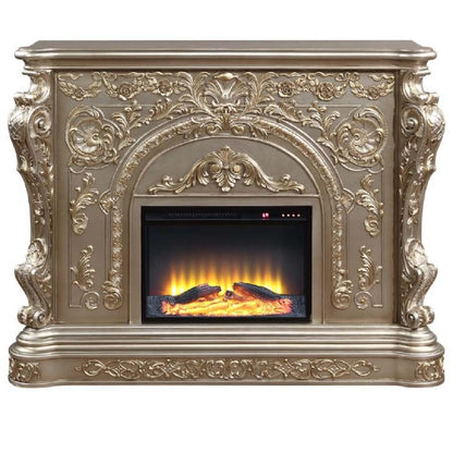 Danae - Fireplace - Antique Silver
