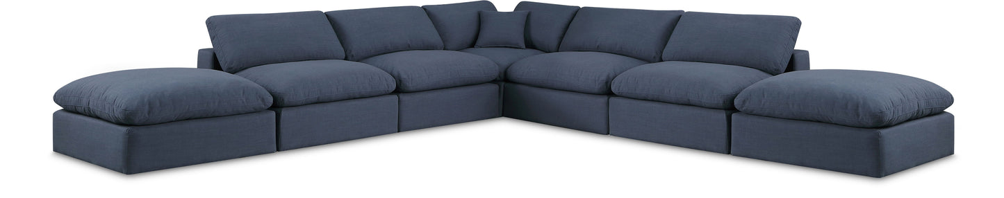 Comfy - 7 Piece Linen Modular Corner Sectional