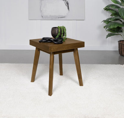 Westerly - Square Wood Side End Table - Walnut Brown