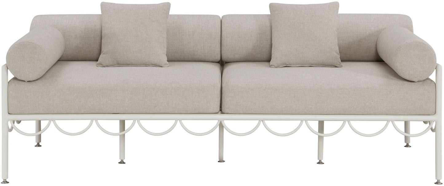 Portofino - Resilient Water Repellent Fabric 85.75" Upholstered Outdoor Patio Sofa