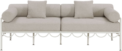 Portofino - Resilient Water Repellent Fabric 85.75" Upholstered Outdoor Patio Sofa