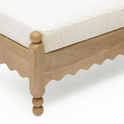 Thelma - Performance Basketweave Bench - Cream