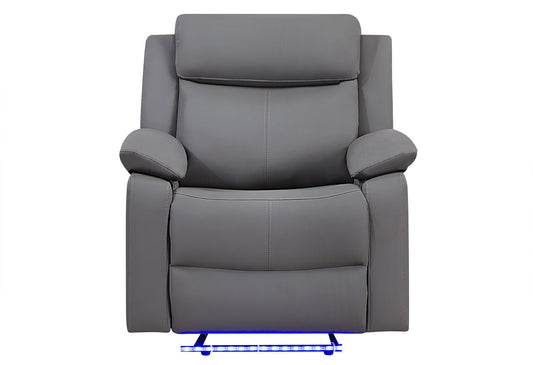 U6026 - Glider Recliner With LED - Gray