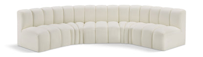 Arc - Faux Leather 5 Piece U-Shaped Modular Sofa