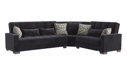 Ottomanson Armada - Upholstered Convertible Sectional With Storage - Microfiber