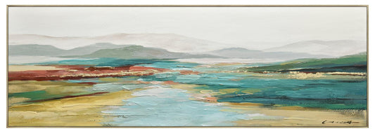 Sunlit Aqua Pass - 20" x 60" Framed Wall Art