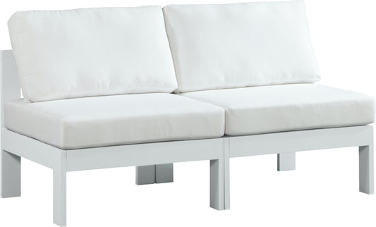 Nizuc - Outdoor Patio Modular Sofa - White - Fabric