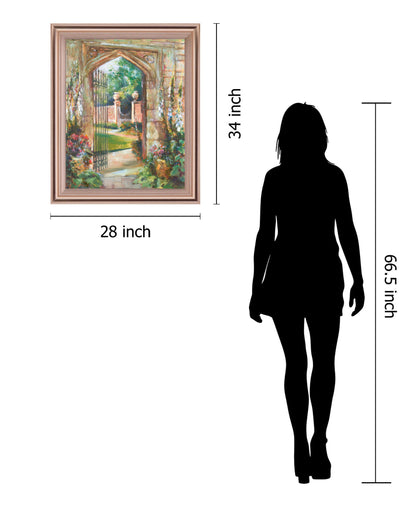 Secret Garden Pathway - 28" x 34" Framed Wall Art