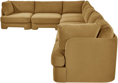 Hammond - Velvet Performance Fabric Upholstered 7 Piece Sectional