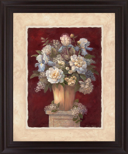 Crimson Petal Harmony - 28" x 34" Framed Wall Art