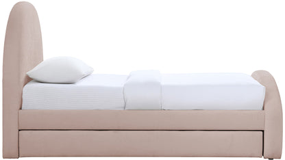 Andaz - Chenille Fabric Upholstered Trundle Bed