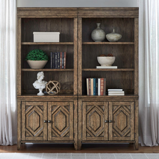 Carolina Park - Bunching Bookcase (Set of 2) - Amber Brown