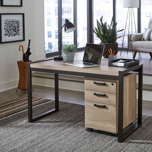 Sun Valley - 2 Piece Home Office Desk Set - Light Brown