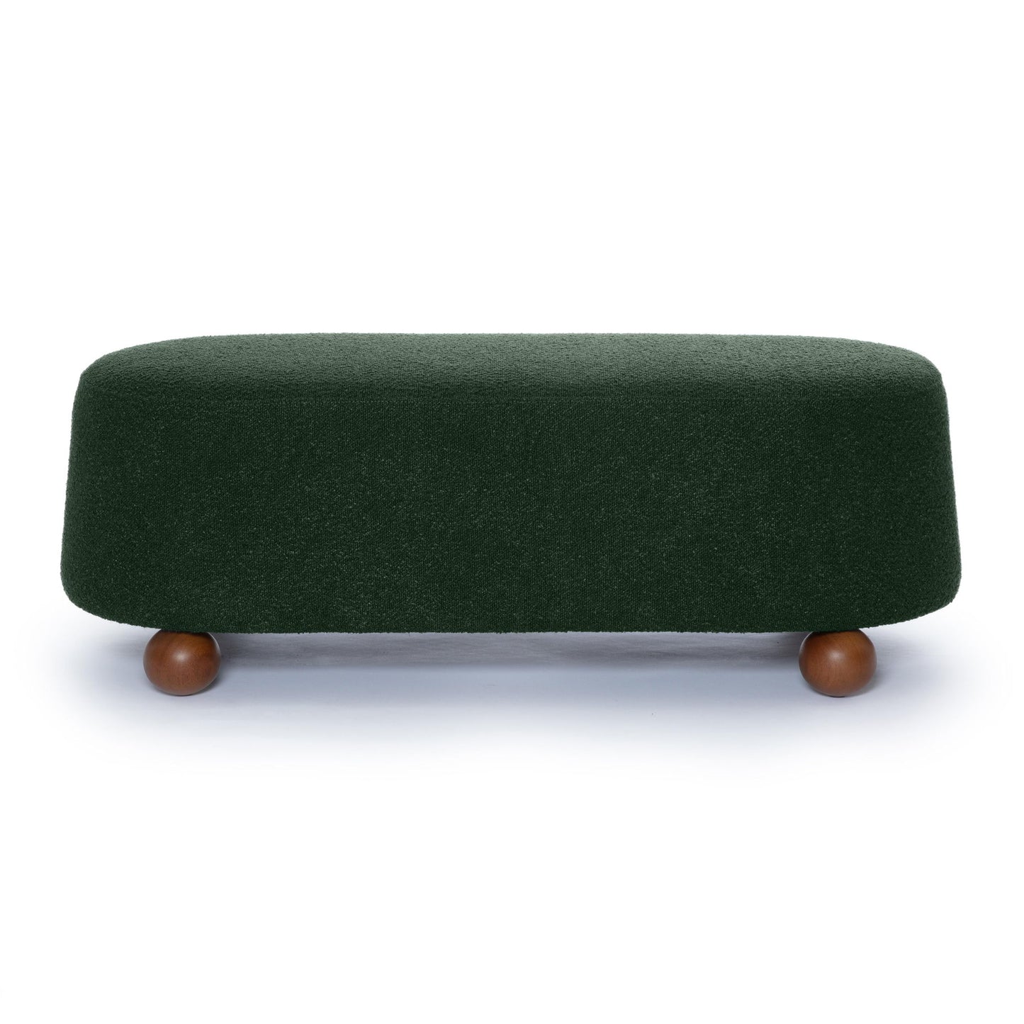 Jaine - Boucle Large Ottoman - Forest Green