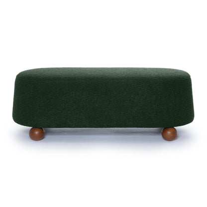 Jaine - Boucle Large Ottoman - Forest Green