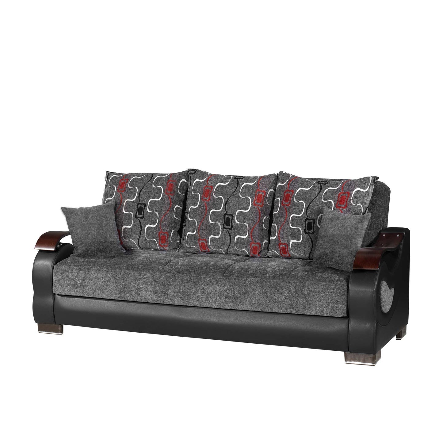 Ottomanson Metroplex - Upholstered Convertible Sofabed With Storage - Gray