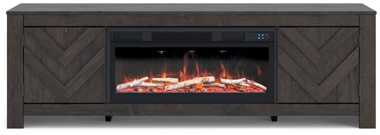 Cayboni - LG TV Stand With Fireplace Option