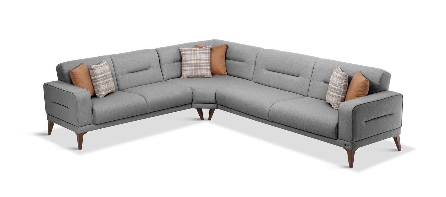 Ottomanson Vegas - Wedge Sectional - Gray