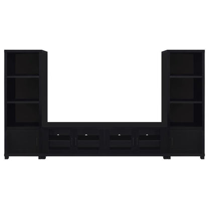 Jupiter - 3 Piece Entertainment Center TV Stand - Black