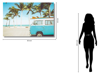 Surfside Palm Ride - 40" x 60" Framed Wall Art