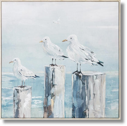 Seaside Trio Serenity - 33" x 33" Framed Wall Art