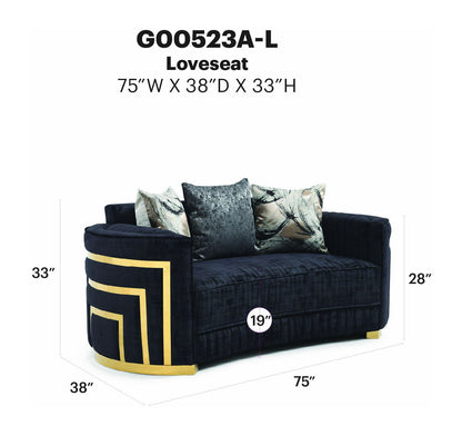 Soledad - Loveseat - Black
