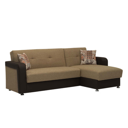 Ottomanson Harmony - Upholstered Convertible Sectional With Storage - Two Tone