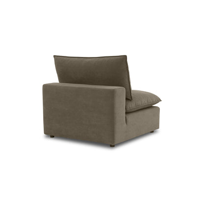 Cali - Velvet Armless Chair - Chocolate Brown